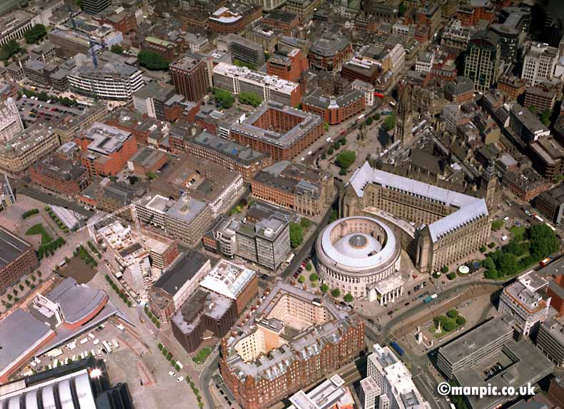 aerial photograph of
          manchester