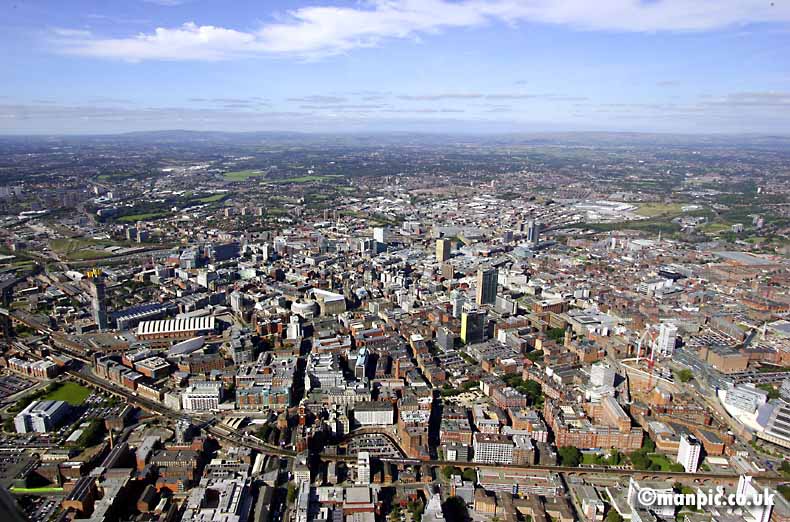 aerial photo of
          manchester