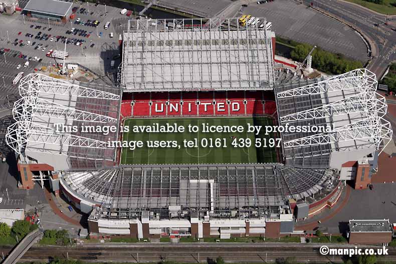 aerial photograph of
          stadium manchester