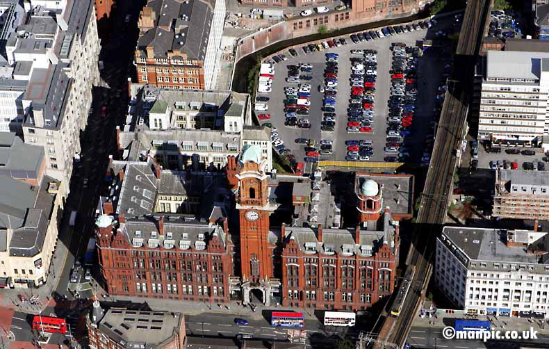 aerial photo of refuge
          building manchester